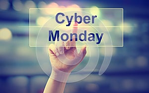 Cyber Monday concept with hand