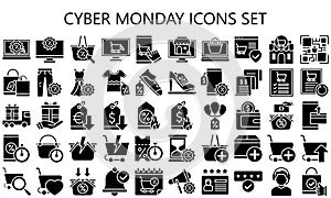 Cyber Monday Glyph Icons Pack