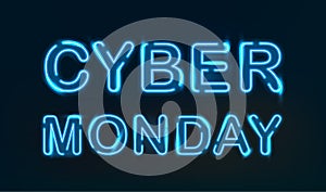 Cyber Monday neon light.