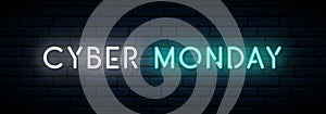 Cyber Monday neon sign.