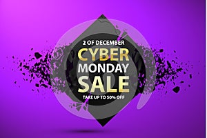 Cyber Monday Sale Abstract Background photo