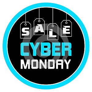 Cyber monday sale banner Vector illustration background template advertising leaflet isolated