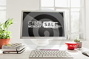 Cyber monday sale concept