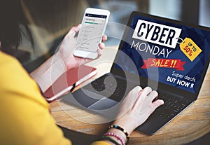 Cyber Monday Sale Discount Clearance Sale Concept photo