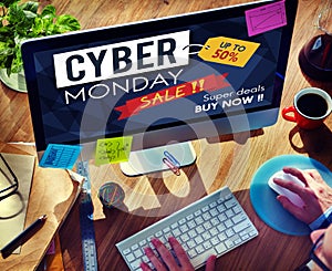 Cyber Monday Sale Discount Clearance Sale Concept