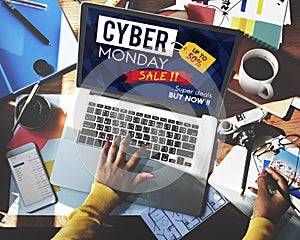 Cyber Monday Sale Discount Clearance Sale Concept