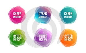 Cyber Monday Sale. Special offer price sign. Vector