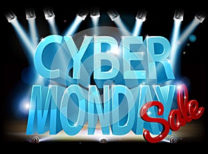 Cyber Monday Sale Stage Sign