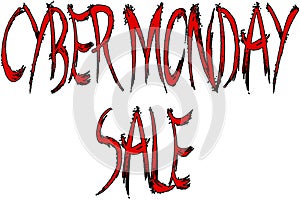 Cyber Monday sale tag text sign