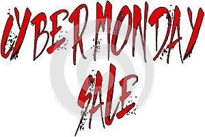 Cyber Monday sale tag text sign