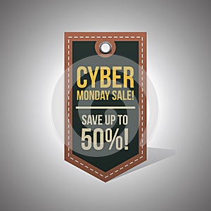 cyber monday sale tag. Vector illustration decorative design