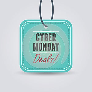 cyber monday sale tag. Vector illustration decorative design