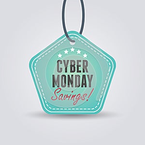 cyber monday sale tag. Vector illustration decorative design