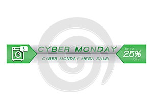 Cyber Monday sale. Vector illustration decorative design