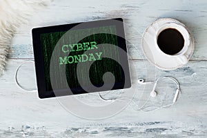Cyber Monday on tablet photo