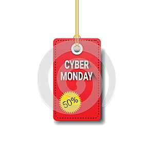 Cyber Monday Tag Isolated Online Sale Logo Design