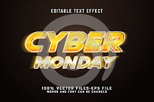 Cyber Monday Vector Text Effect Editable