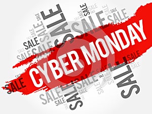 Cyber Monday words cloud