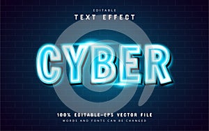 Cyber neon text effect