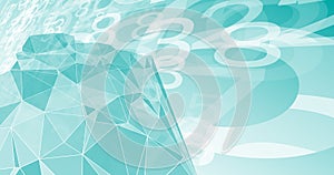 Cyber numbers background, computer science algorithm