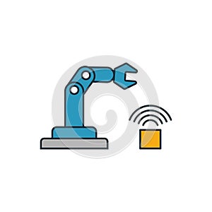 Cyber Physical Systems icon set. Four elements in diferent styles from industry 4.0 icons collection. Creative cyber physical