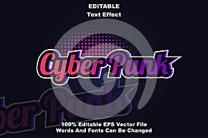 cyber punk editable text effect