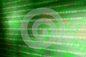Cyber security access lock on binary matrix green background Internet online data protection.