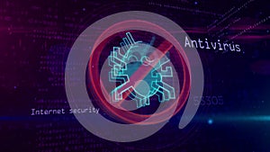 Cyber security and antivirus concept