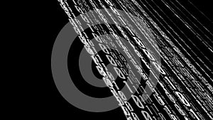 Cyber security binary on black exploring significance of binary code and numbers in computer language for data management