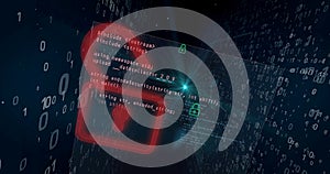 Cyber security breach concept