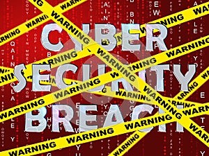 Cyber Security Breach System Hack 2d Illustration