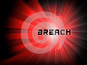 Cyber Security Breach System Hack 3d Illustration
