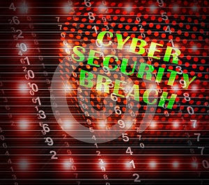 Cyber Security Breach System Hack 3d Illustration