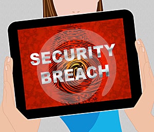 Cyber Security Breach System Hack 3d Illustration