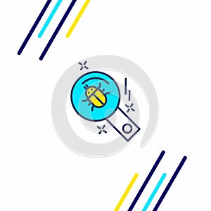 Cyber security bug icon vector