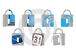 Cyber Security business icons