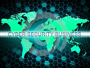 Cyber Security Business System Safeguard 3d Illustration photo