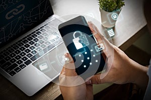 CYBER SECURITY Business technology Antivirus Alert Protection Security