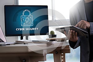 CYBER SECURITY Business, technology,Firewall Antivirus Alert Pro