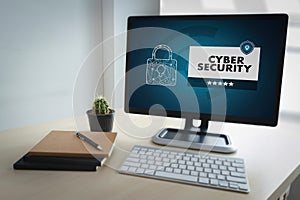 CYBER SECURITY Business, technology,Firewall Antivirus Alert Pro