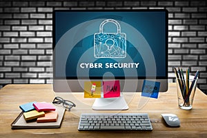 CYBER SECURITY Business, technology,FirewallAntivirus Alert Protection Security and Cyber Security Firewall