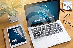 CYBER SECURITY Business, technology, internet and networking con