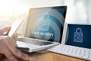 CYBER SECURITY Business, technology, internet and networking con