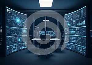 Cyber Security Command Center with Data Visualization