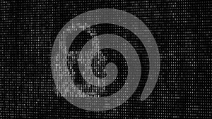 Cyber security concept. Abstract digital background. Binary code. Green color. 3D rendering
