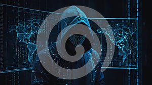 Cyber security concept. Internet crime