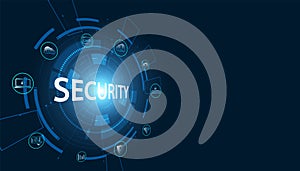 Cyber Security Concept Protect network, device, program and data from attacks, Network security, Application, Data