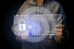 cyber security concept Security, user privacy and encryption Secure internet access