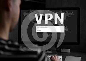 Cyber security concept. VPN