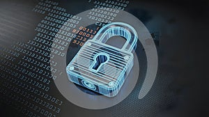 Cyber Security and Data Encryption Concept